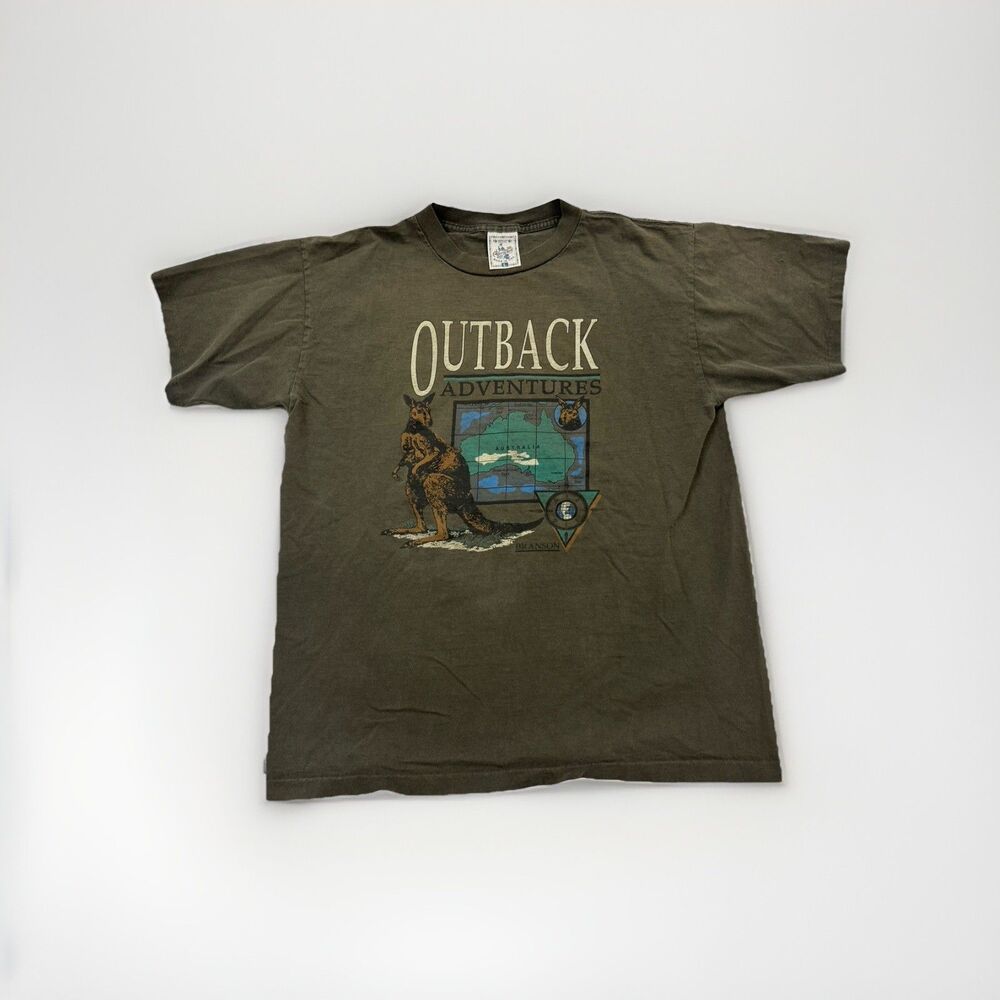 1986 Single Stitch Vintage Alore Outback Kangaroo Graphic T-Shirt Sz L USA